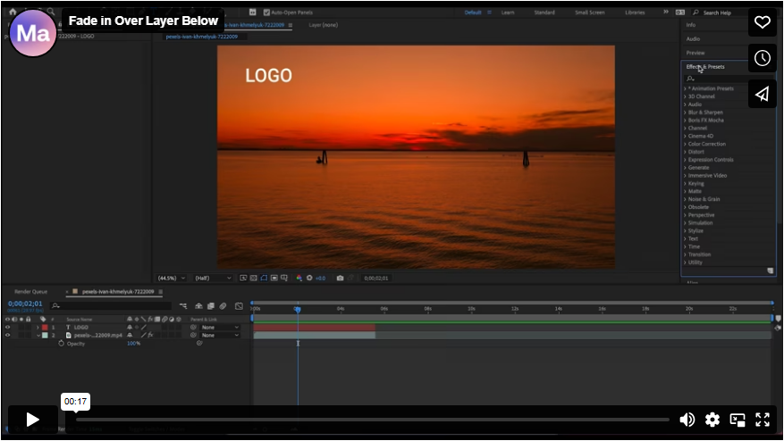 How to Create Smooth Fade In & Fade Out Effects in After Effects