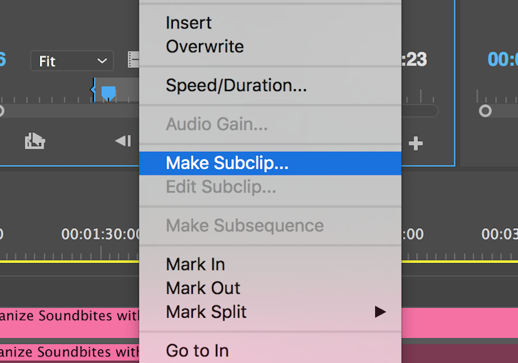 Organize Your Interviews Using Subclips in Premiere Pro — Create Subclip