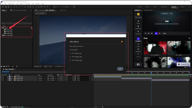 How to Relink Missing Files in After Effects (3 Simple Steps)