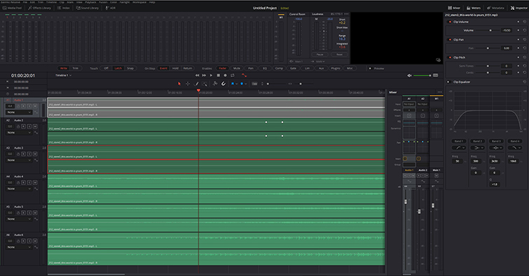 Download, Prep, and Import Song Stems to Your Favorite NLE — Audio Levels in Fairlight